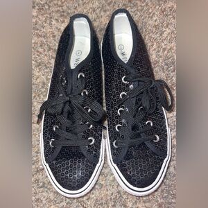 Weissman Black Sequin dance hip hop shoes